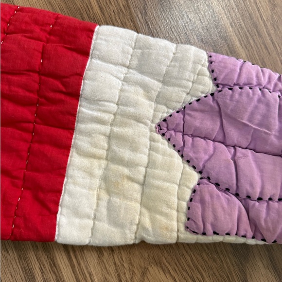 Rework Varsity Jacket with Antique Quilt Sleeve - Picture 5 of 5